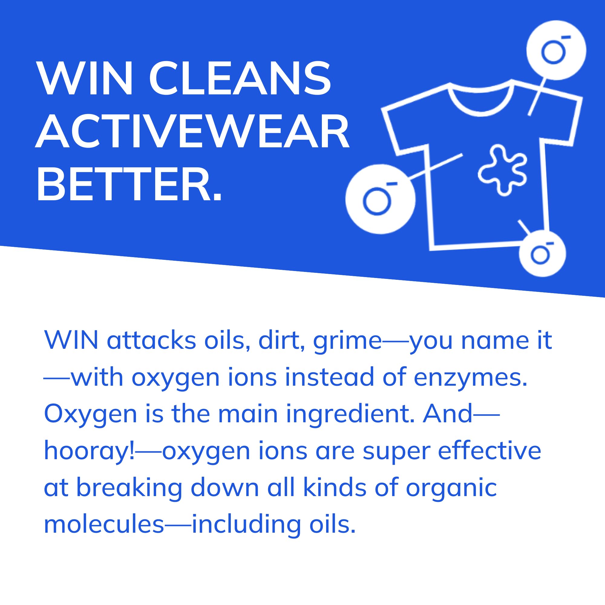 WIN Activewear Detergent - Active Fresh - 32oz Bottle - Sports Detergent for Sweaty Workout Clothes and Team Uniforms