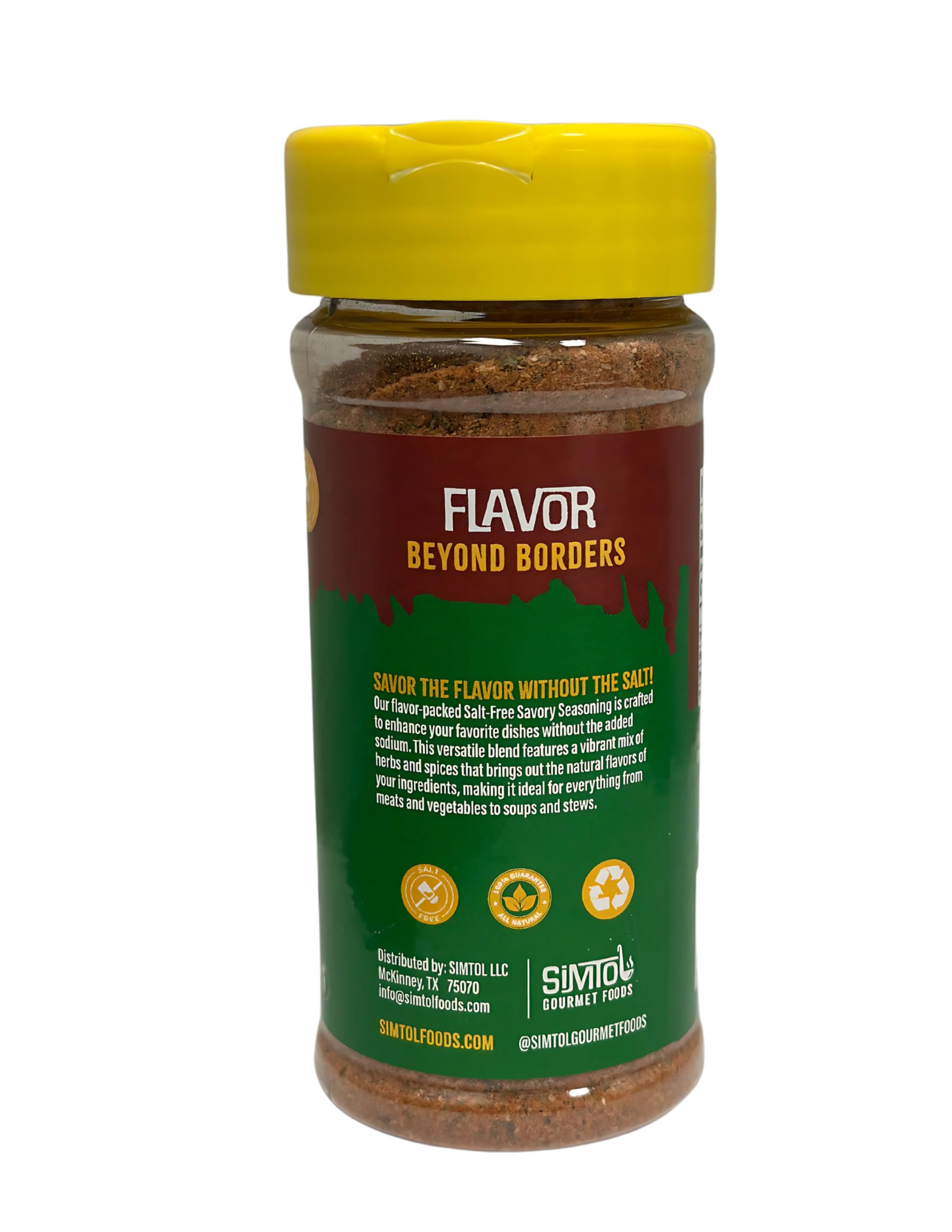 Simtol Foods Savory Roots All Purpose Salt Free Seasoning - Premium Sodium-Free Seasoning Blend for Meat, Veggies, Soups & More - Bold Flavor with No