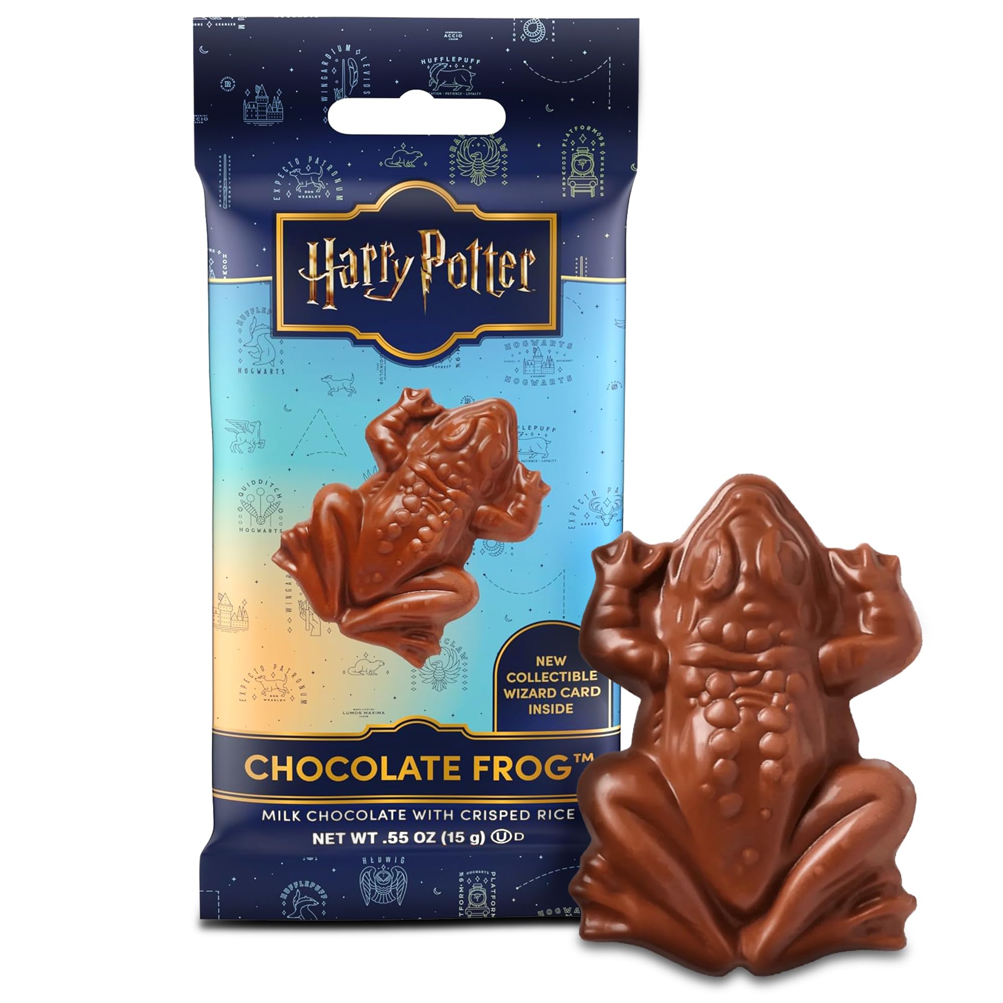 Harry Potter Milk Chocolate Frog with Collectible Wizard Trading Card .55oz