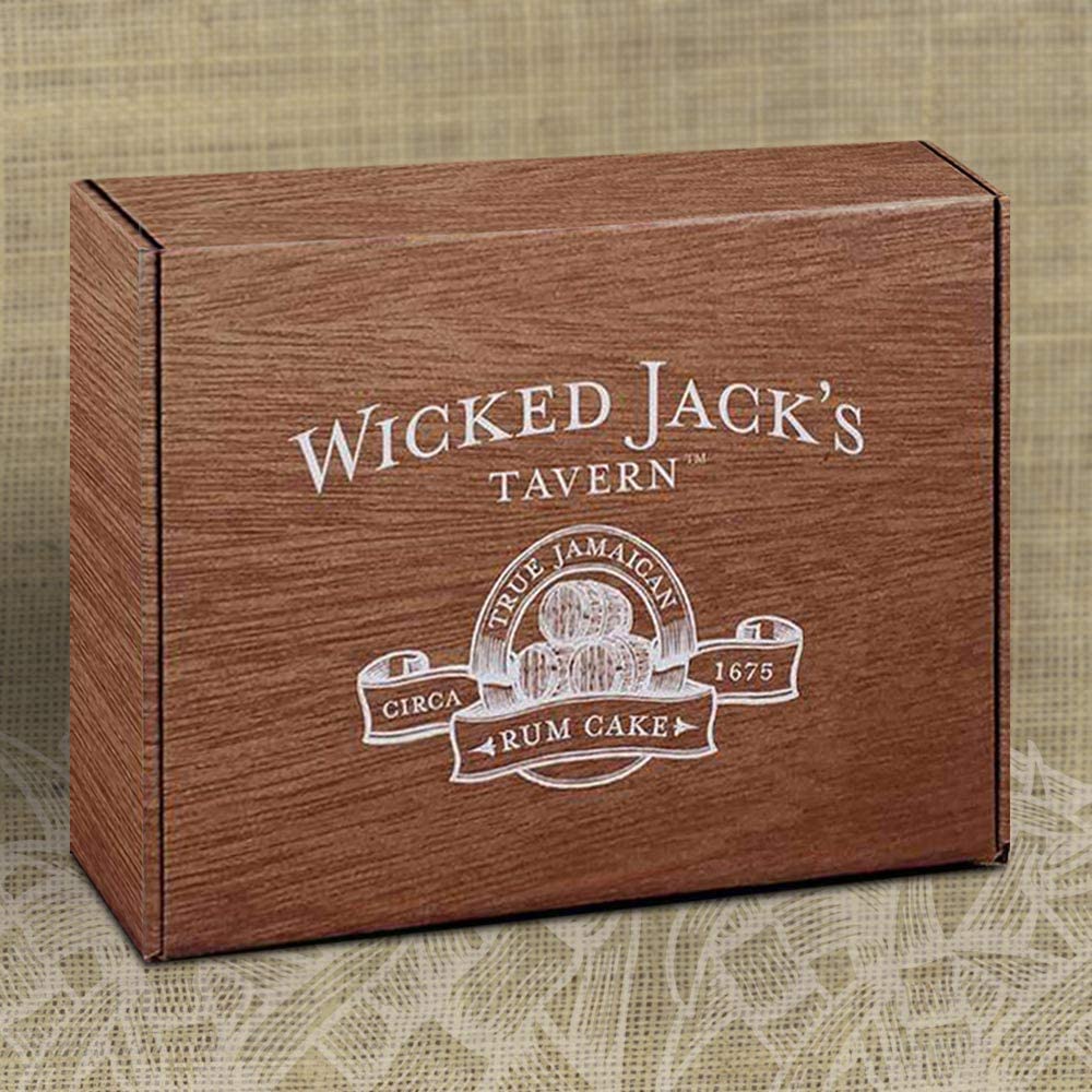 Wicked Jack's Tavern Captain's Stash Holiday Gift Box - 20-Ounce Rum Cake & 12-Ounce Gourmet Coffee, Perfect for Thanksgiving, Christmas, or