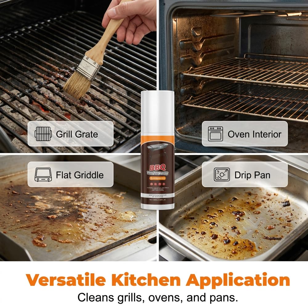 SundownAura Fast-Acting Heavy-Duty Grill Degreaser Spray, 2026 New bbq grill cleaner and degreaser smoky stains degreaser For Outdoor BBQ Cleaner