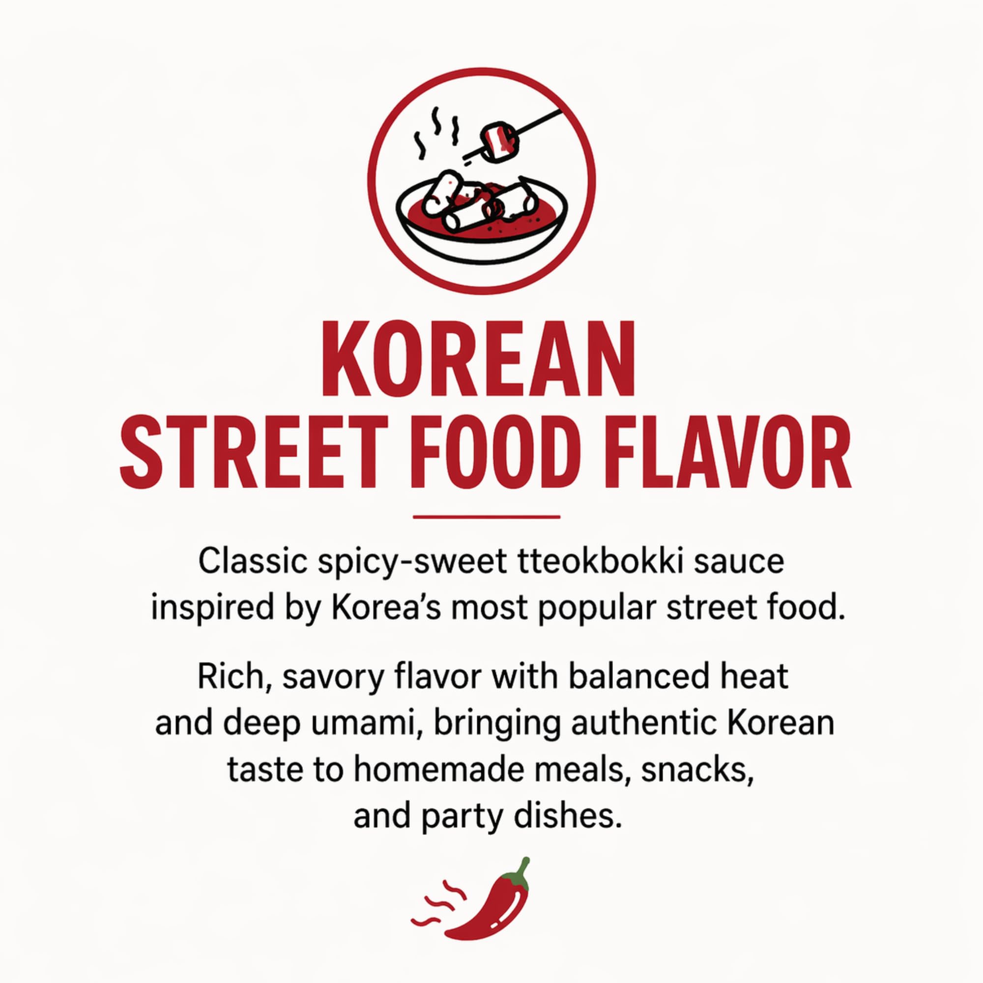 Korean Half Gallon (64 floz) Korean Sauce [Spicy Tteokbokki] - Family Size | Spicy Sweet Gochujang Based Street Food Sauce | for Stir Fry, Fried Rice