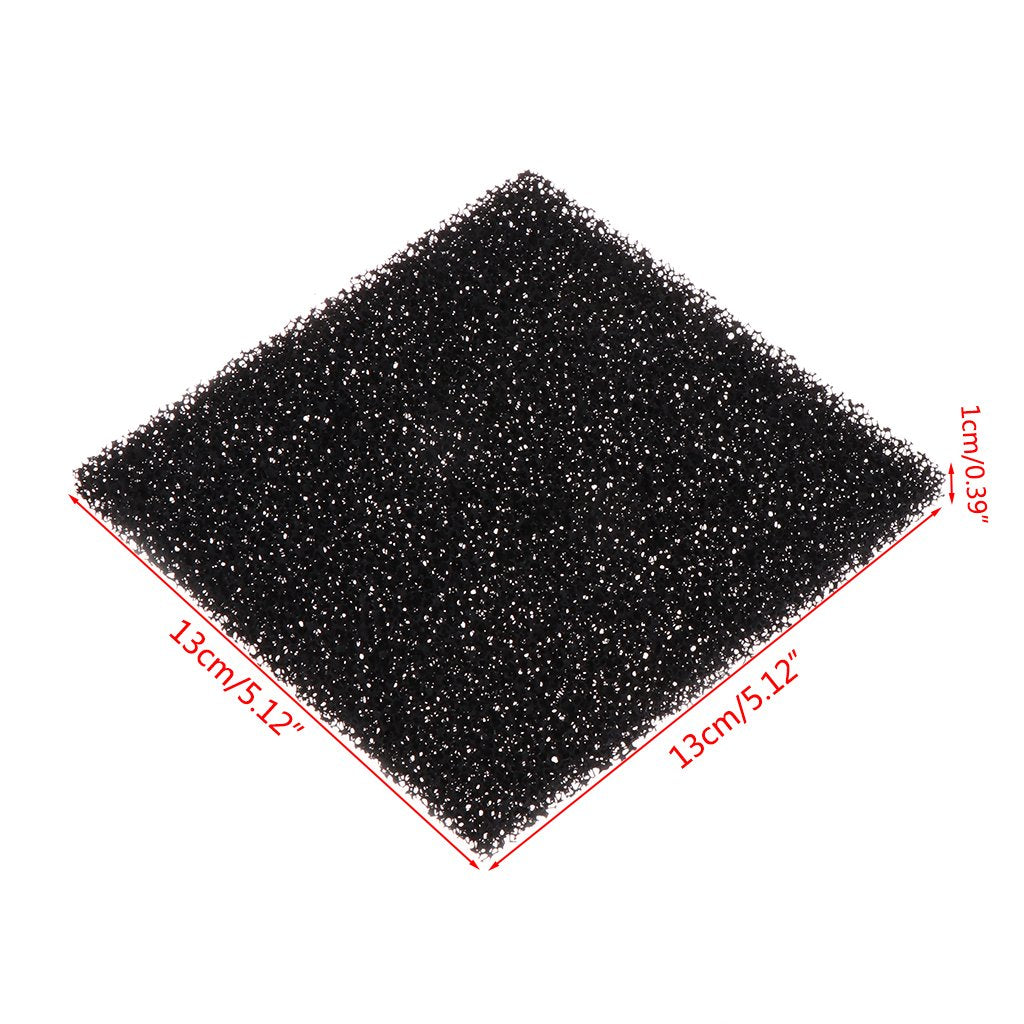 Hukai 5Pcs Universal Black Activated Carbon Foam Sponge Air Filter Impregnated Sheet Pad