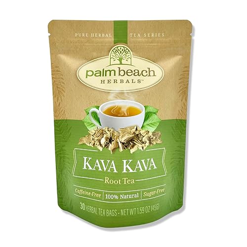 Palm Beach Medicinal Herbs - Kava Kava Root Tea - Pure Herbal Tea Series, 30ct