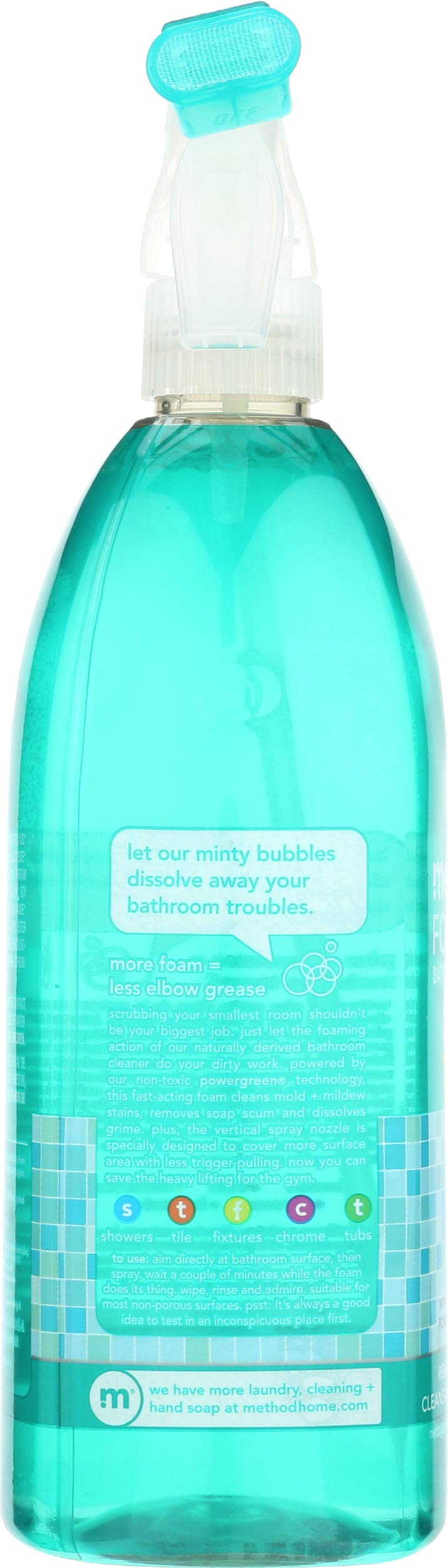 Method Foaming TUB+TILE CLEANER, Eucalyptus Mint, 28 Ounce, 1 pack, Packaging May Vary