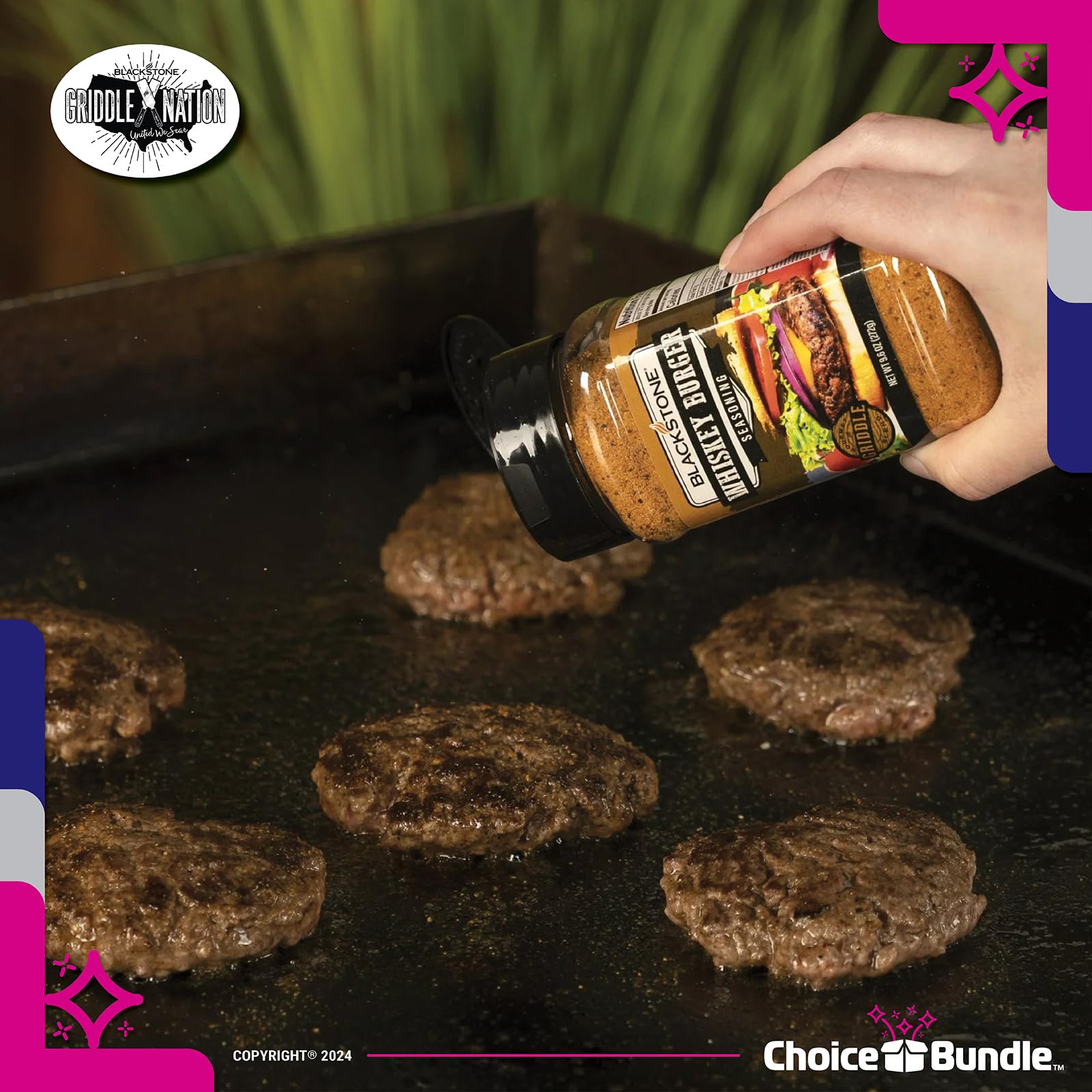 Blackstone Whiskey Burger Steakhouse Tequila Lime All Purpose Cheesesteak Premium Barbecue Griddle Seasoning Rub 5 Pk (38.9 oz) + BBQ Masters & Opener