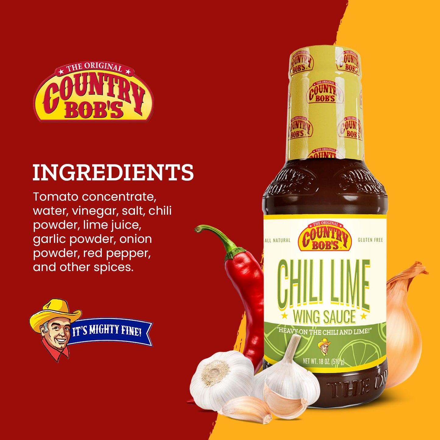 Country Bob's - Chili Lime Wing Sauce - 18 oz (Pack of 1)