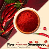 Golden Harvest Cayenne Pepper Red Hot | 5 lbs (2.26kg) Bulk Bucket | Halal All-Natural Ground Spice | Hot Chili Seasoning for Restaurants, Catering