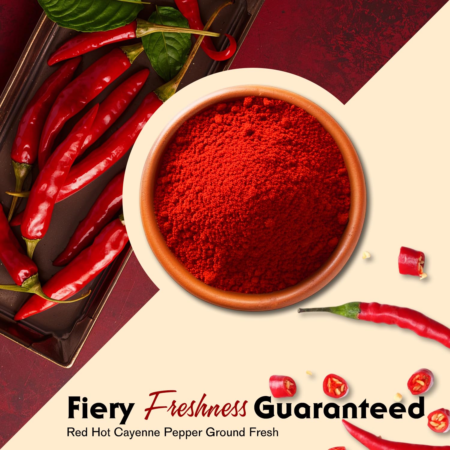 Golden Harvest Cayenne Pepper Red Hot | 5 lbs (2.26kg) Bulk Bucket | Halal All-Natural Ground Spice | Hot Chili Seasoning for Restaurants, Catering