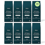 Biom All-Purpose Cleaning Wipes Refill (8pk x 60ct Each)- Fragrance Free - Biodegradable, All Natural, Plant-Based, Non-Toxic Wipes for Home & Travel