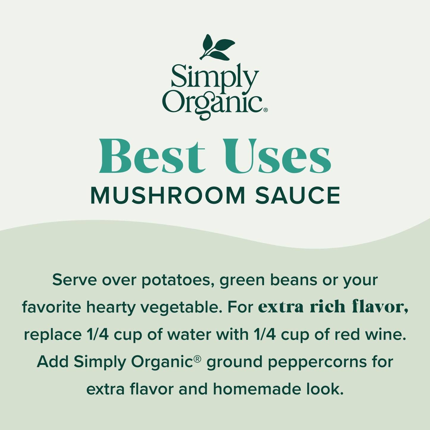 Simply Organic Mushroom Sauce Mix, 0.85 Ounce Packet, Make Classic Creamy Vegetarian Mushroom Gravy Sauce, Kosher