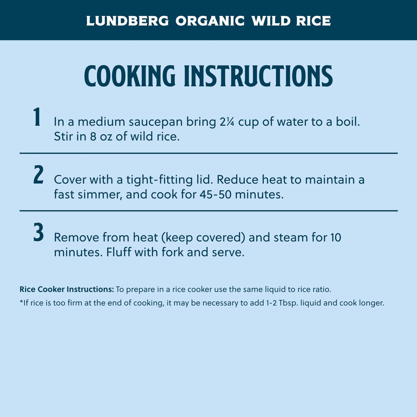 Lundberg Family Farms - Organic Wild Rice, Pantry Staple, Great for Cooking, Long Grain, Firm Texture, Nutty Flavor, Rich & Hearty, Whole Grain, Non-GMO, Gluten-Free, Vegan, Kosher (25 lb)