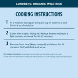 Lundberg Family Farms - Organic Wild Rice, Pantry Staple, Great for Cooking, Long Grain, Firm Texture, Nutty Flavor, Rich & Hearty, Whole Grain, Non-GMO, Gluten-Free, Vegan, Kosher (25 lb)