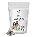 ginger tea with vitamin c - FOCUS & MIND TEA HERBAL 14 days, non gmo, gluten free with lion mane amd cordyceps mushroom, licorice root - ashwagandha