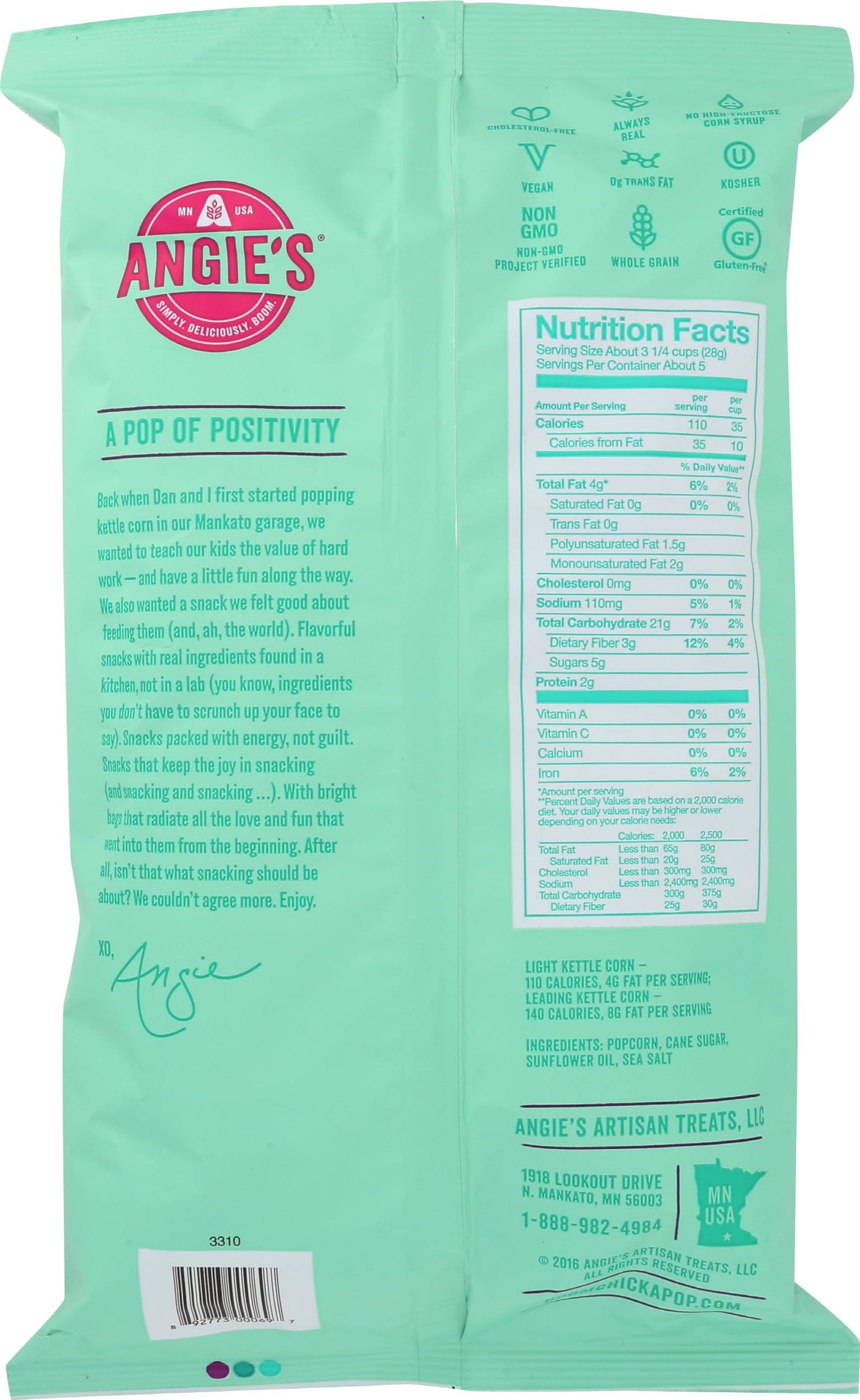 Angie's BOOMCHICKAPOP Light Kettle Corn, 5 oz