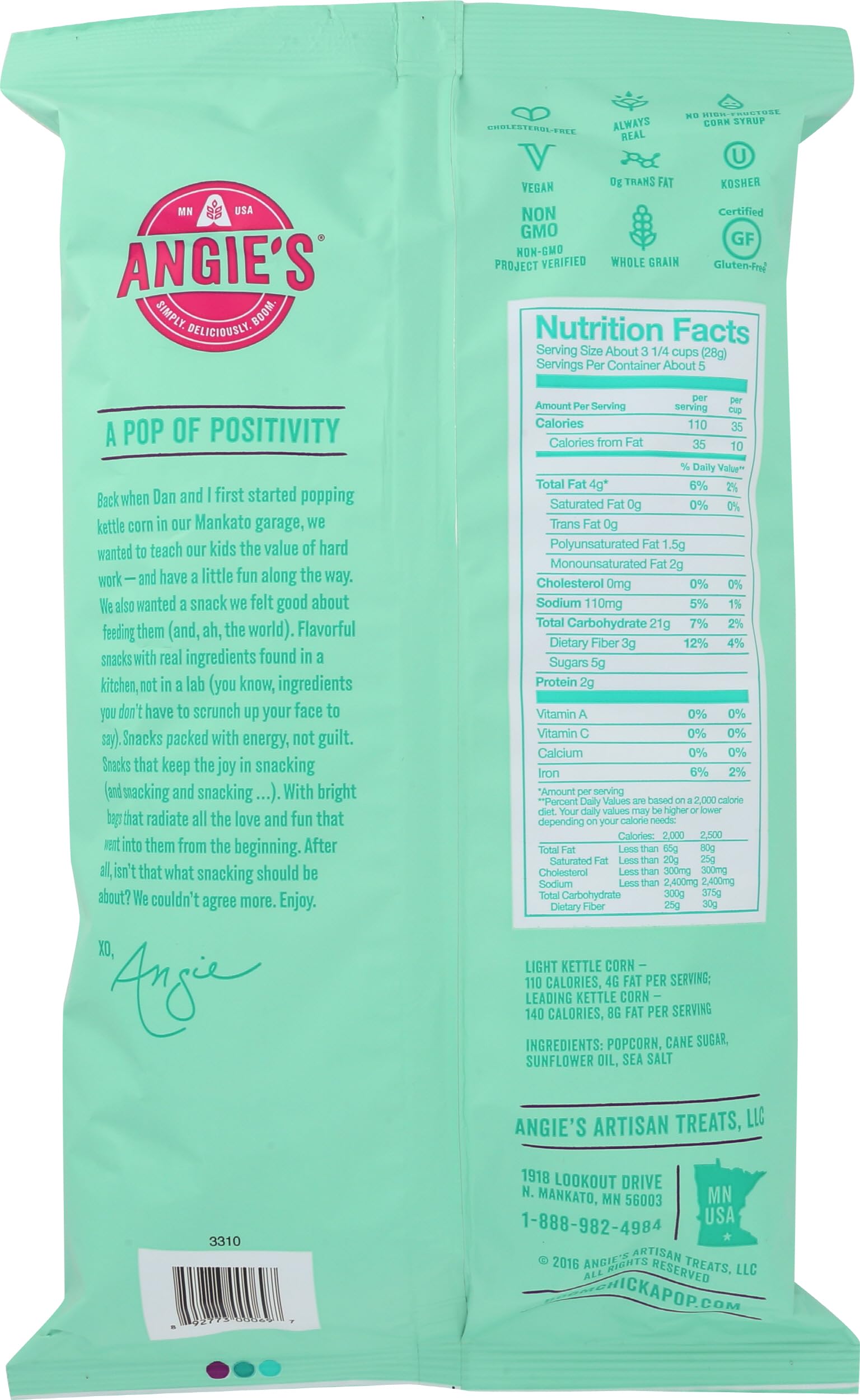 Angie's BOOMCHICKAPOP Light Kettle Corn, 5 oz