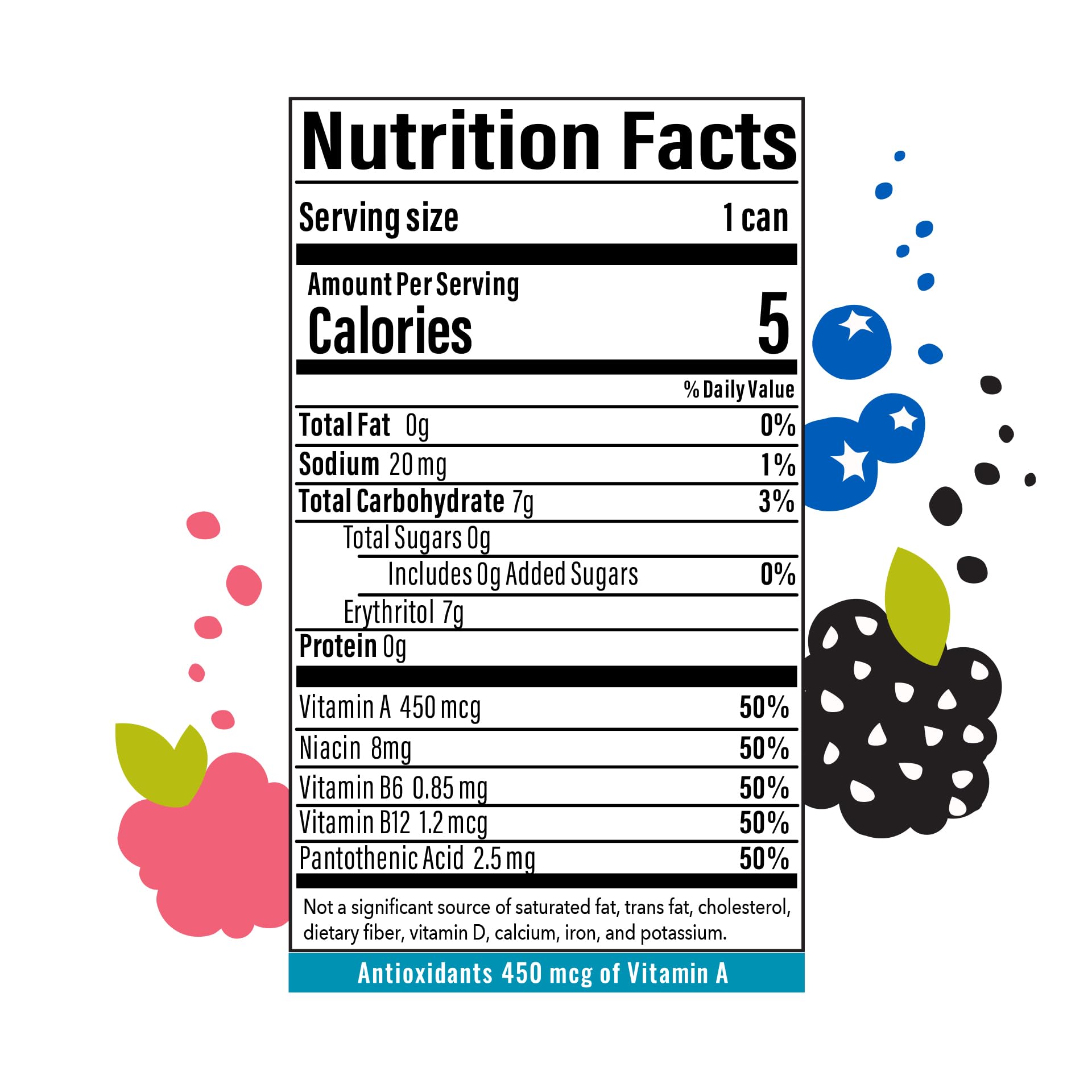 BUBBL'R triple berry breez'r, Antioxidant Sparkling Water with Natural Caffeine, 0g Sugar, Gluten Free, All Natural Flavors, 12 Fl Oz Cans, 12 Count