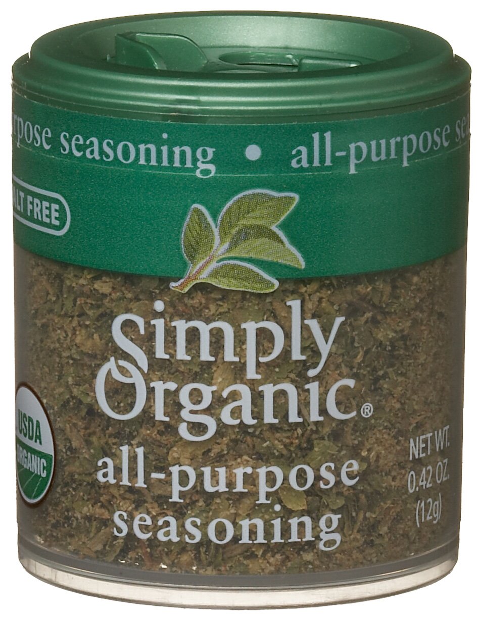 Simply Organic All-Purpose Seasoning, Certified Organic, Kosher, Mini Spices | 0.42 Ounce (Pack of 6)