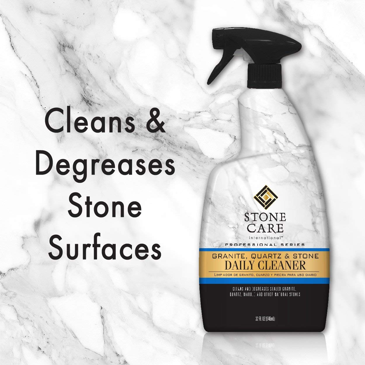 Stone Care International Daily Cleaner/Polish & Sealer Stone Care Kit for Granite, Quartz, Quartzite, Limestone Countertops - No residue, Superior
