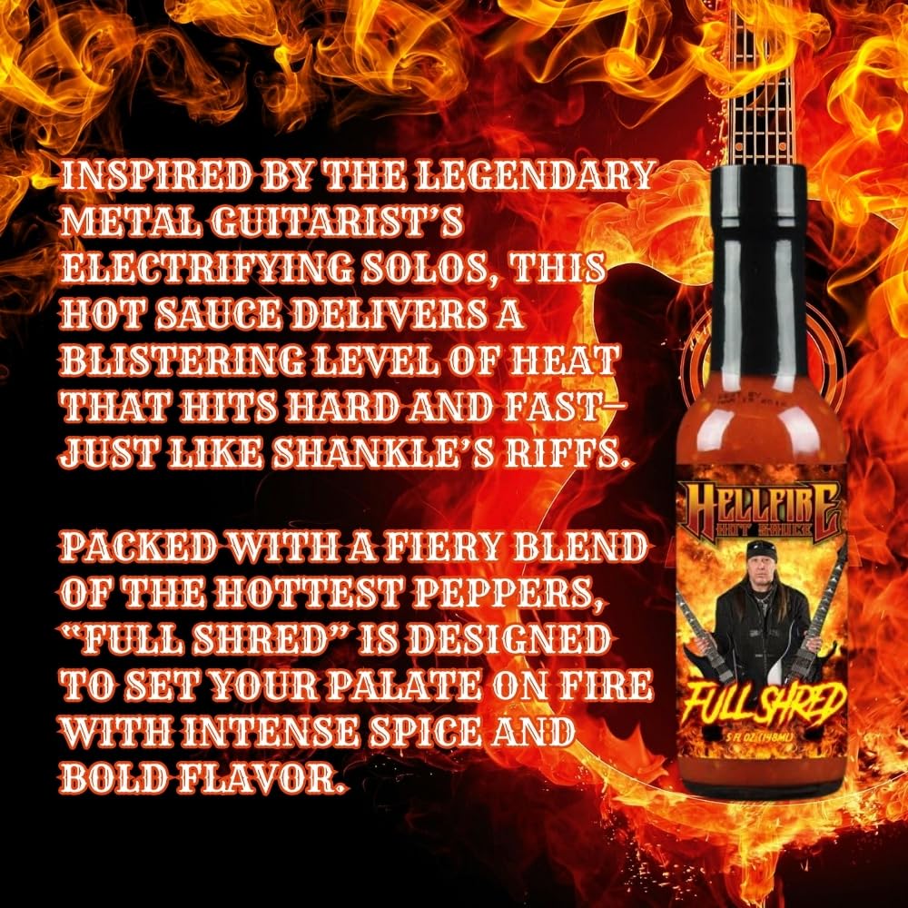 HELLFIRE DAVID SHANKLE'S FULL SHRED HOT SAUCE DAVID SHANKLE SUPER SHRED NEO-CLASSICAL VIRTUOSO GUITARIST EX-MANOWAR, CURRENTLY FEANOR-DSG-DEVIL LAND