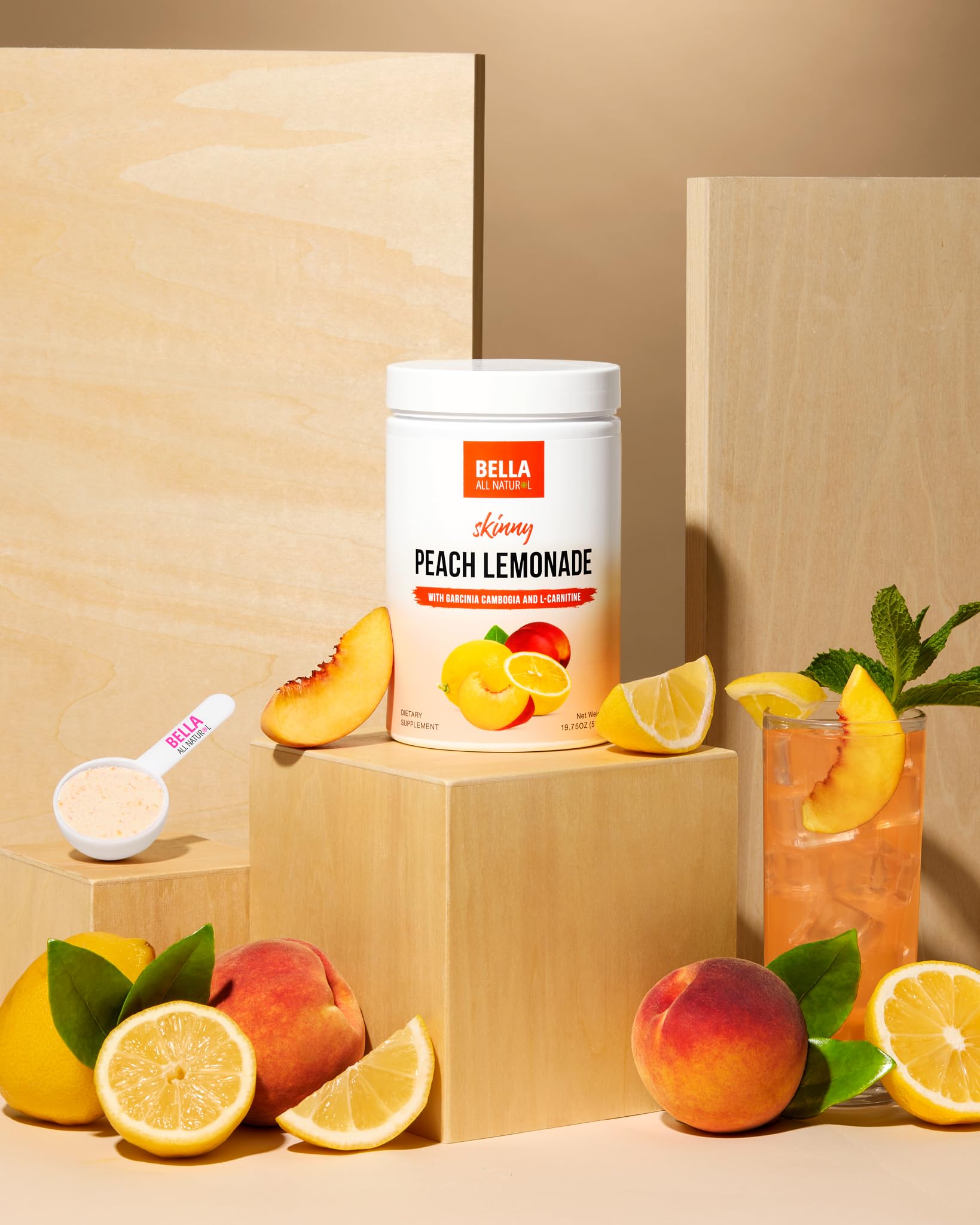 Bella All Natural Skinny Lemonades (19.75 Ounce, Peach)