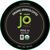 WILD JO: 24 Cups Dark French Roast Organic Coffee for Keurig K-Cup Compatible Brewers, Fresh Seal Single Serve Cups, Bold Strong Rich Wicked Good