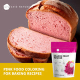 Kate Naturals Dragon Fruit Powder for Baking & Drinks (4oz). Vegan, Gluten Free Dried Pink Pitaya Powder for Dragonfruit Syrup, Smoothies & Food
