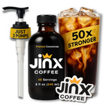 Jinx Coffee Concentrate - 50x Stronger Cold Brew Coffee | Strong Caffeine Concentrated Liquid, Perfect for Instant Hot or Iced Coffees, Cold Brew