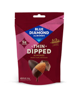 Blue Diamond Almonds, Dark Chocolate Covered Thin Dipped Snack Nuts for Guilt-Free Snacking with Half the Sugar, Perfect for Gathering, Holidays, or
