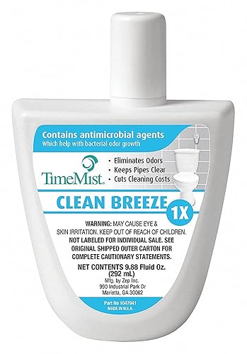 TimeMist 1047941 Virtual Janitor Refill, 10.5 oz Bottle, Clean and Fresh, 12/Carton