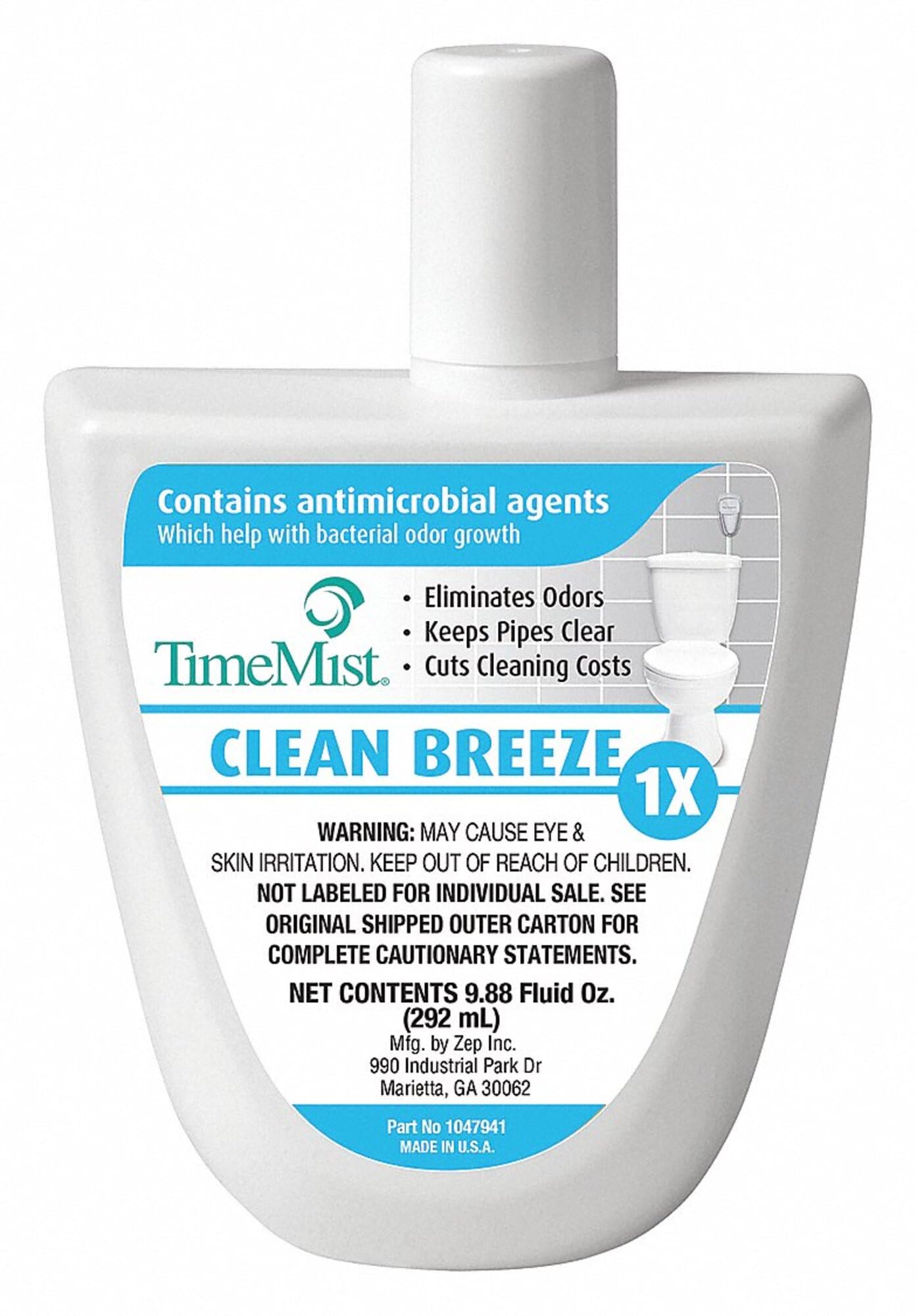 TimeMist 1047941 Virtual Janitor Refill, 10.5 oz Bottle, Clean and Fresh, 12/Carton