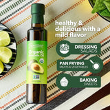 Benissimo Organic Avocado Oil, 8.45 Fl Oz · Cold-Pressed, USDA Organic, Non-GMO, Allergen-Free Premium Cooking Oil for Sautéing, Roasting, Baking