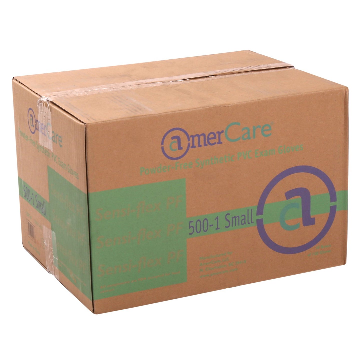 AmerCare Sensi-Flex Exam Grade Vinyl Gloves, Powder Free, Extra Large, Case of 1000