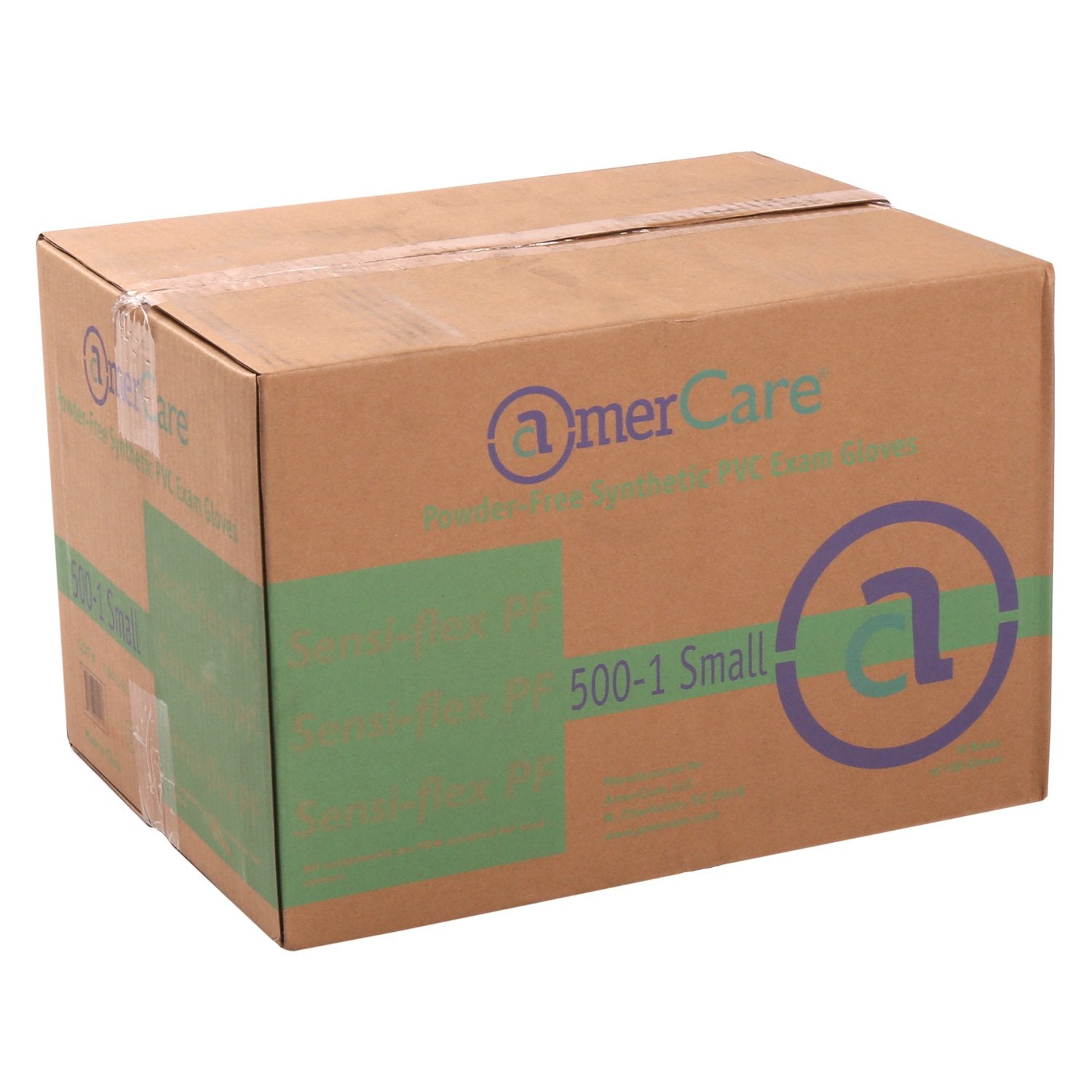 AmerCare Sensi-Flex Exam Grade Vinyl Gloves, Powder Free, Extra Large, Case of 1000