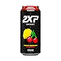 2XP Energy Drink | 2x Energy & Endurance | Alpha -GPC, L-Tyrosine, 200mg Natural Caffeine | 0 Sugar or Artificial Colors | 16oz, 12-Pack (Cherry