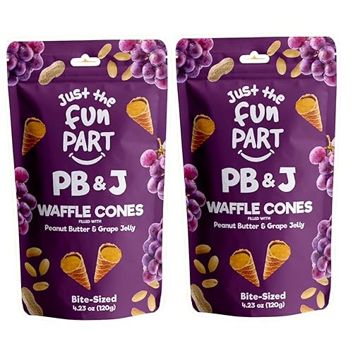 Just The Fun Part | Bite-Size Crispy Mini Waffle Cones | Filled With Premium Belgian Chocolate | Great For Snacks, Desserts, Grab & Go | Kosher | 4.23