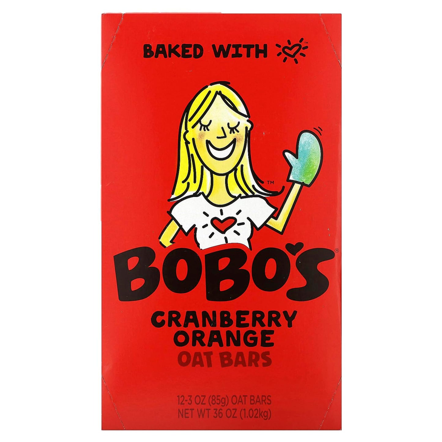 BOBOS OAT BARS Cranberry Orange Oat Bar 12 Count, 3 OZ