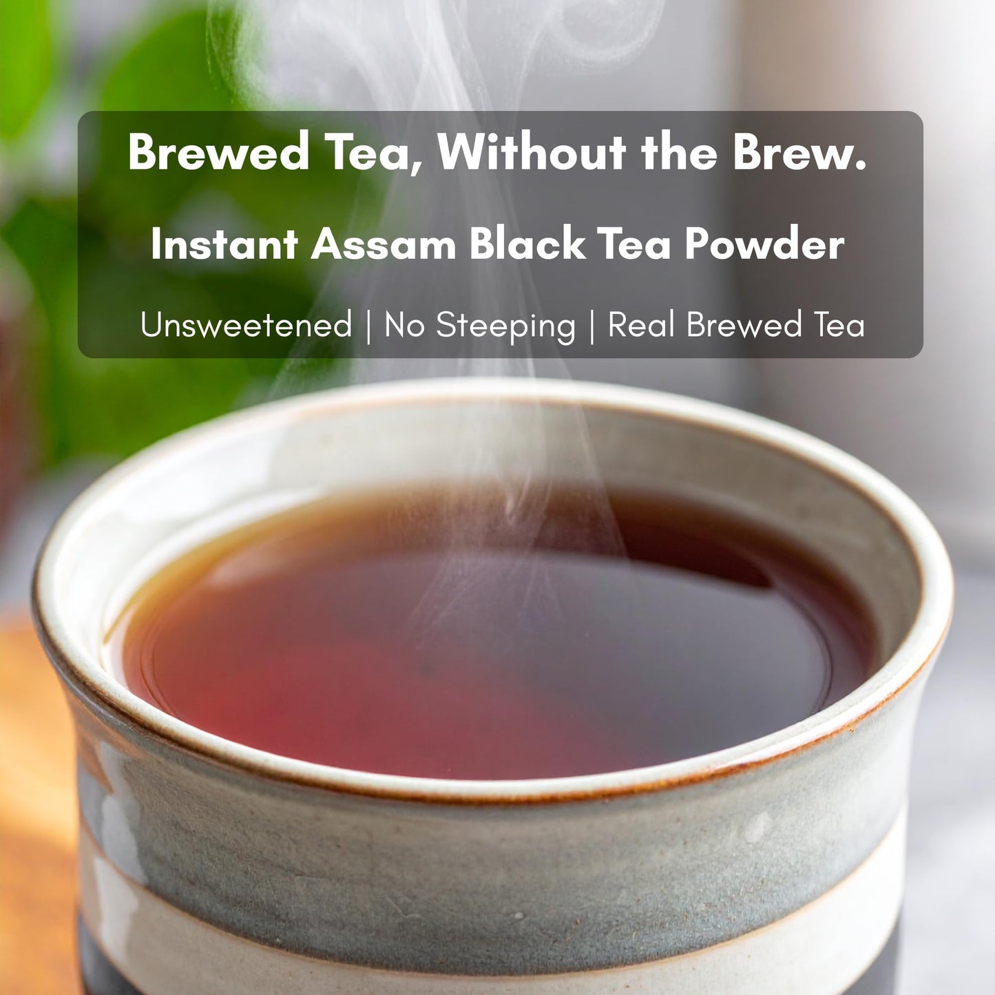 Civilized Coffee Decaffeinated Instant Black Tea Powder Assam for Hot Tea, Iced Tea & Baking (8oz) (300 Servings)