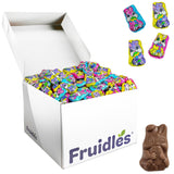 10 Pounds Easter Milk Chocolate Bunnies, Smooth & Creamy Party Bag Fillers, Individually Wrapped Multicolor Foils Approx 400 Pcs