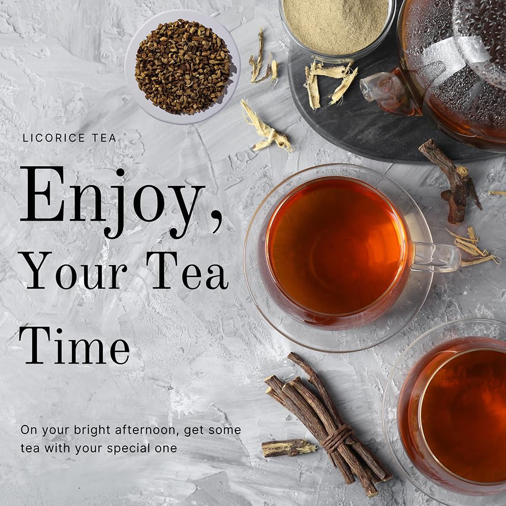 Licorice Root Tea 100 g | Chopped Licorice Root (Mulethi) | Premium Naturally Dried Glycyrrhiza glabra | Cut & Sifted Sweetwood For Herbal Tea By