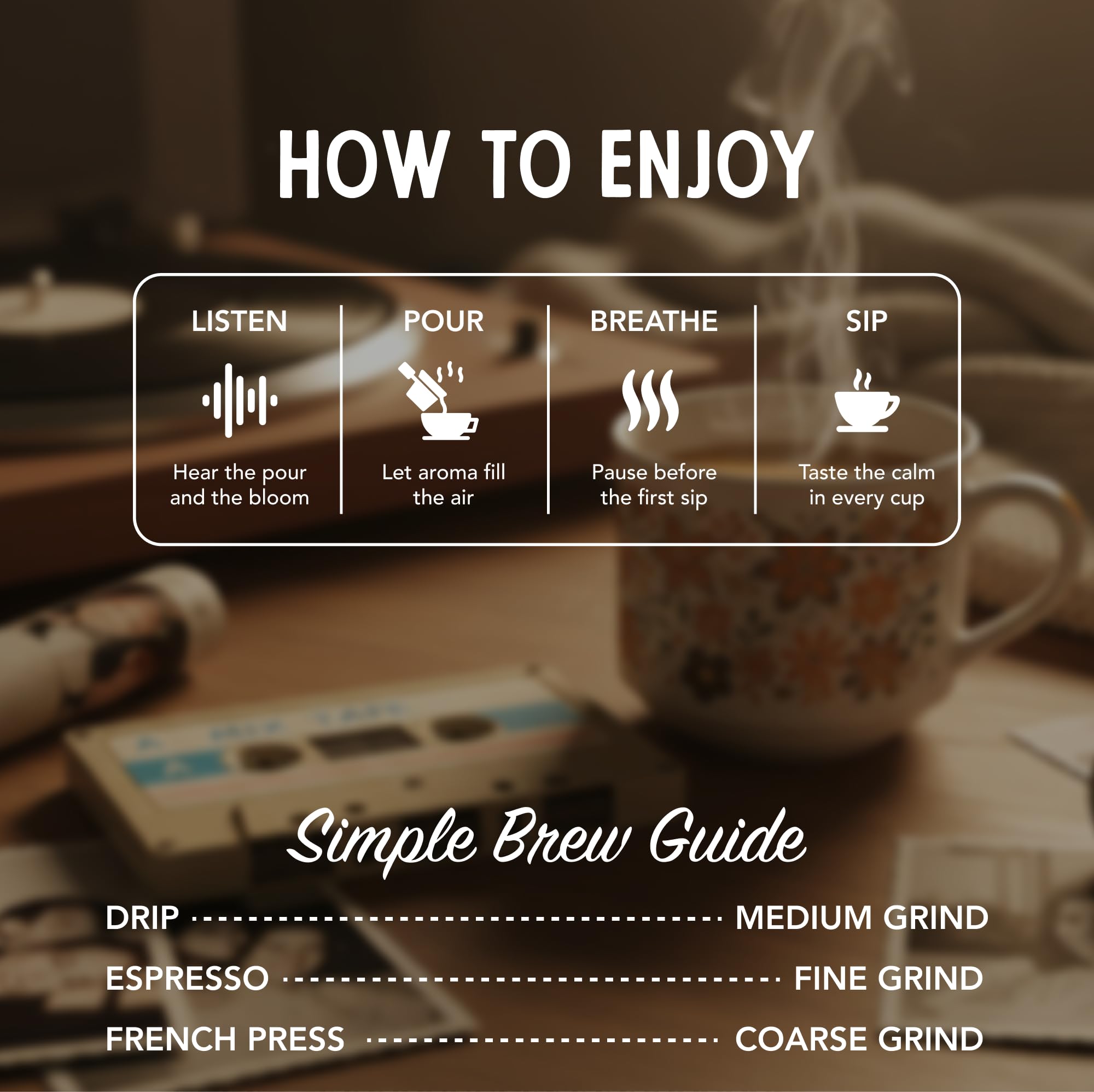 Wow and Flutter Low-Acid Medium Roast Whole Bean Coffee | Smooth, Caramelly & Nutty Flavor, Never Bitter | Clean Coffee Lab-Tested for Mold & Yeast |