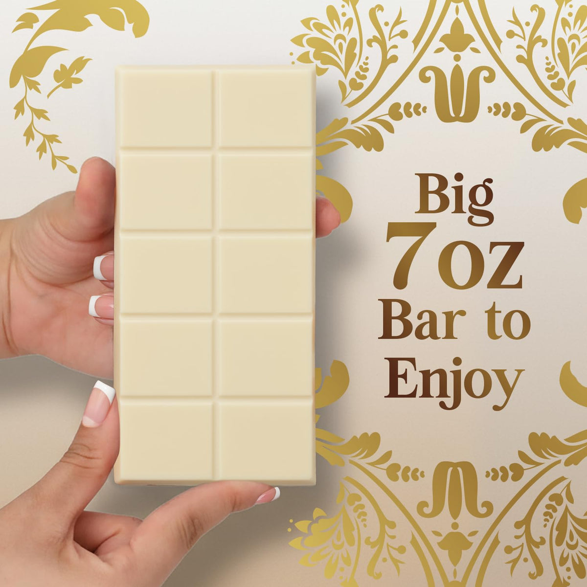 Dubai Chocolate White Bar 7 oz with Pistachio Filling & Kataifi
