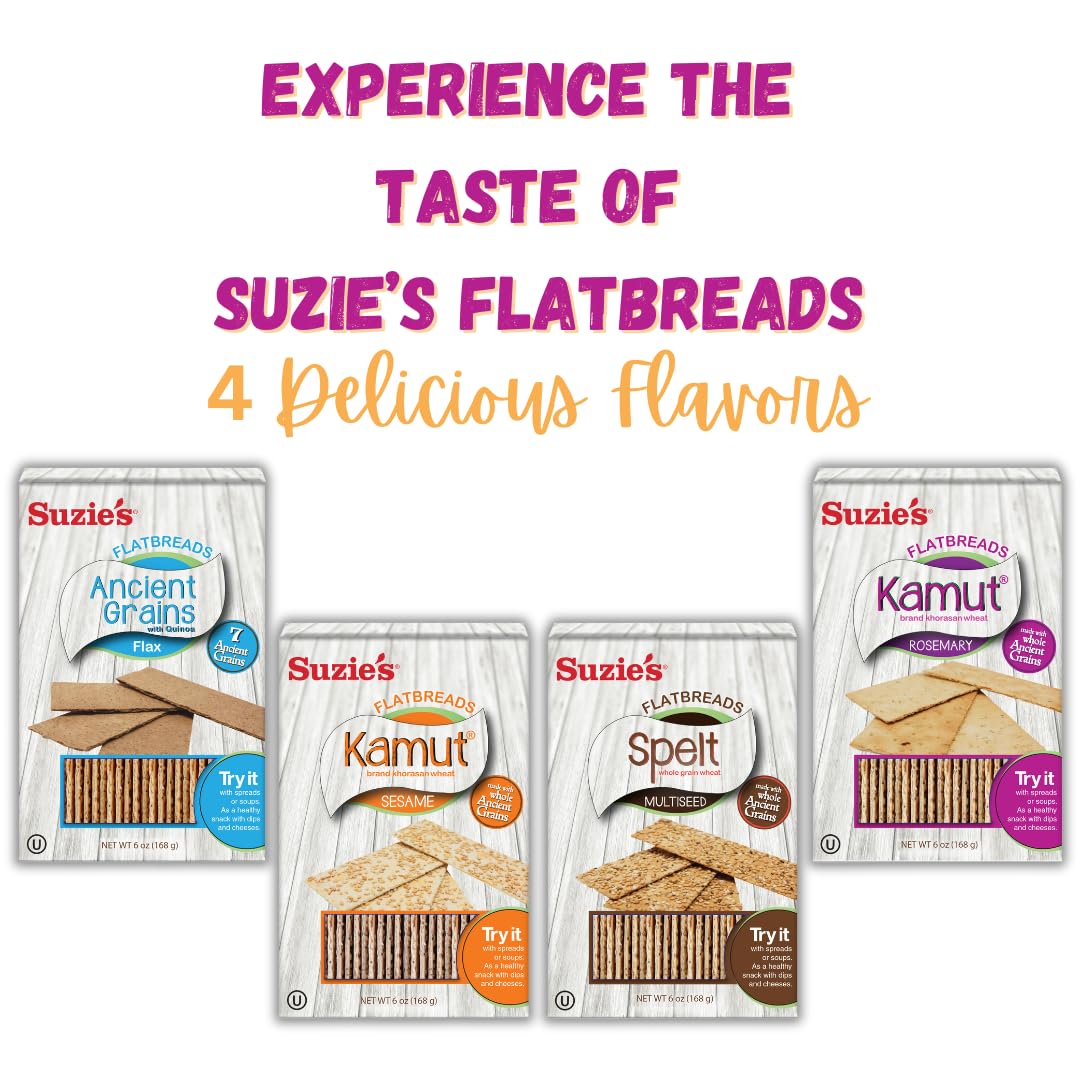 Kamut Rosemary Flat Breads Pack 6