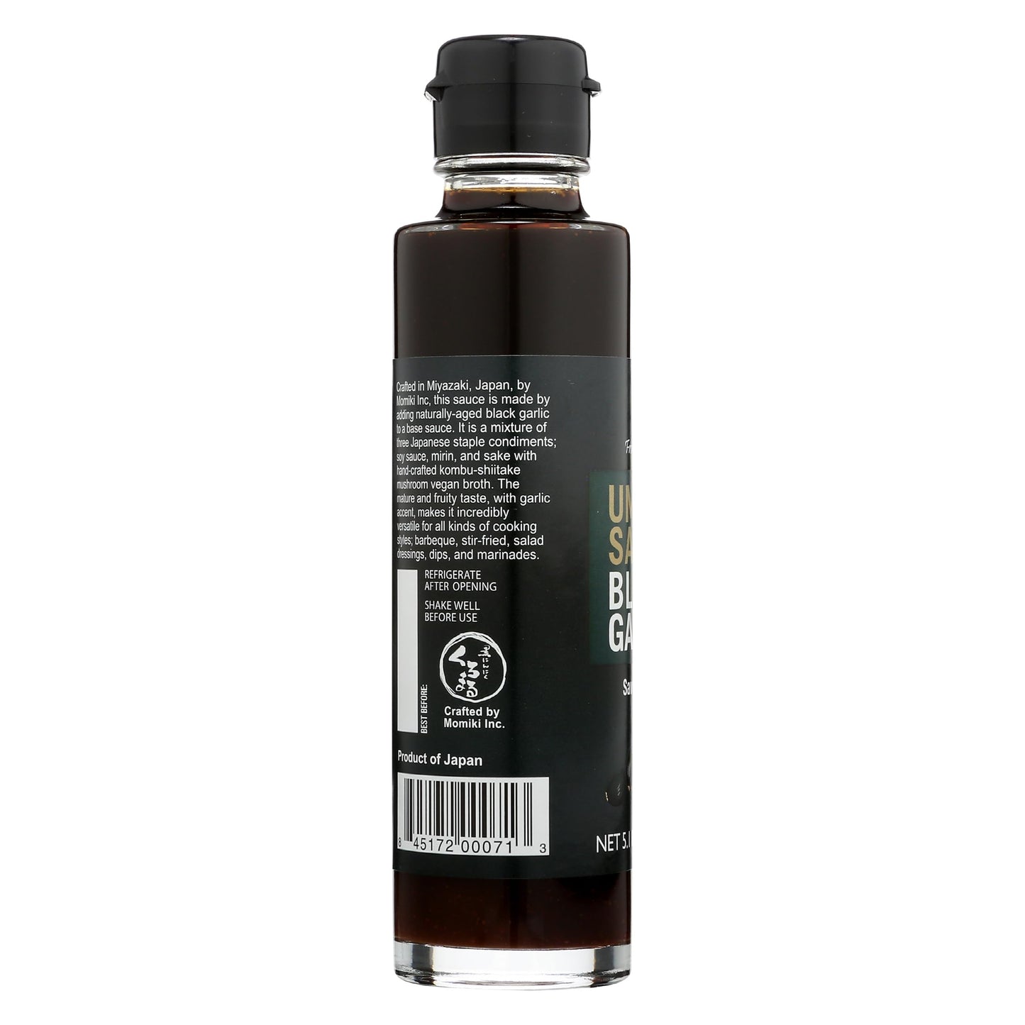 Muso From Japan - Black Garlic Umami Sauce - Rich Flavor, Vegan and Gluten-Free - 5.1 Oz