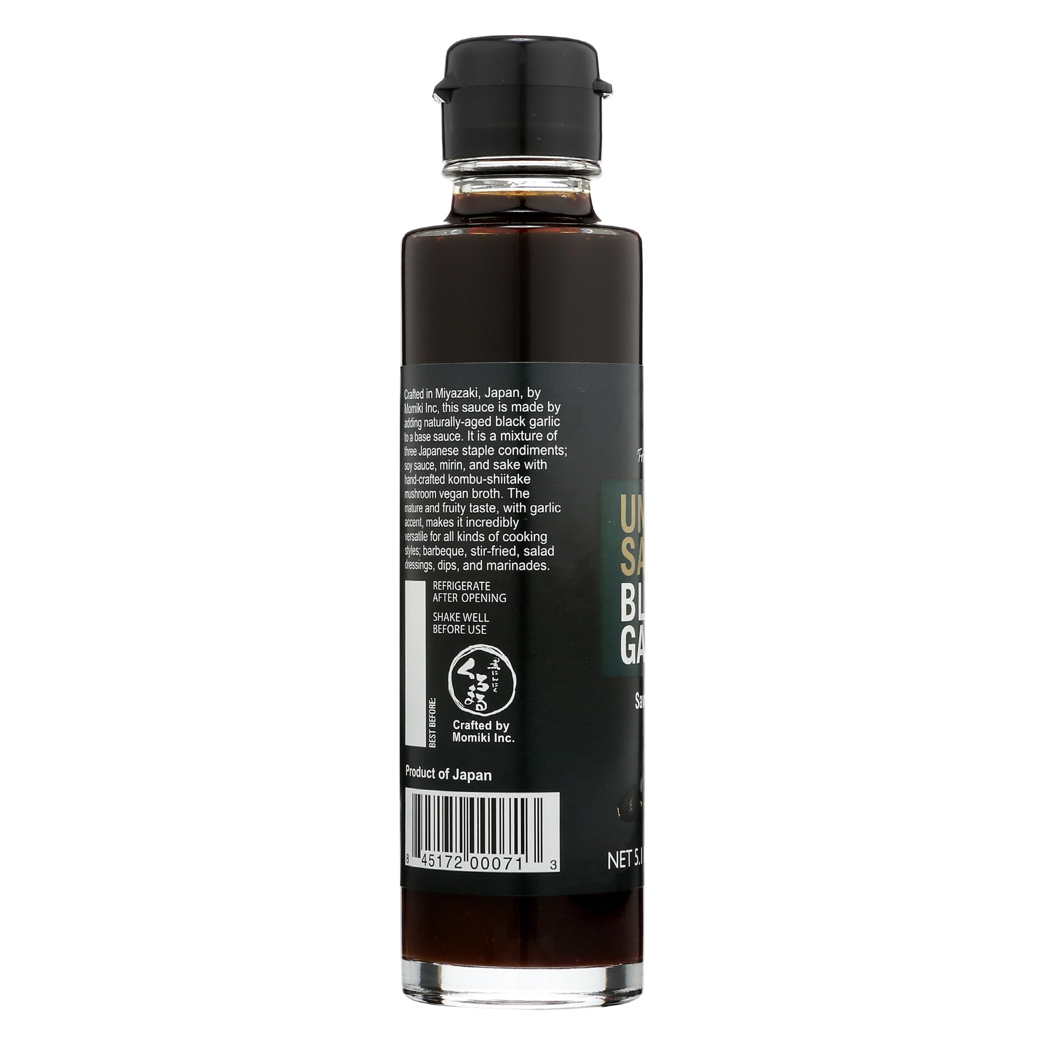 Muso From Japan - Black Garlic Umami Sauce - Rich Flavor, Vegan and Gluten-Free - 5.1 Oz