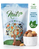 NUTS U.S. - Mixed Nuts In Shell (Almonds, Walnuts, Hazelnuts, Pecans, Brazil Nuts) | No Added Colors and No Artificial Flavors | Fresh Buttery Taste