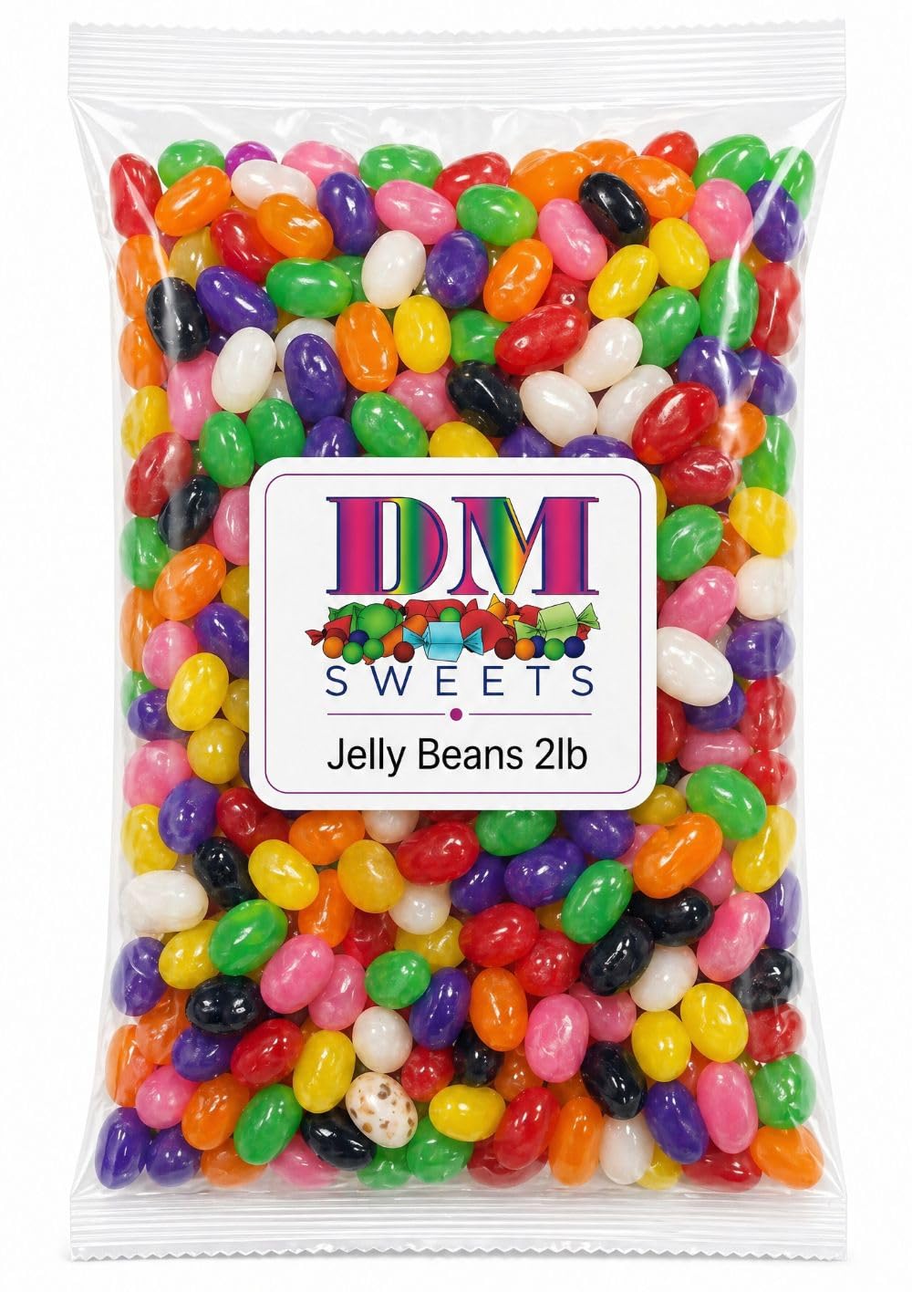 Assorted Fruit Jelly Beans - 2 lb Bulk Bag - Classic Chewy Candy in Mixed Fruit Flavors - Perfect for Parties, Candy Buffets, Easter Baskets, Offices