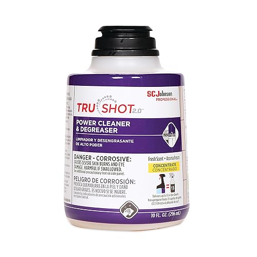 SC Johnson Profesional TruShot 2.0 Power Cleaner & Degreaser, Clean Fresh Scent, 10 oz., 4/Carton (315386)