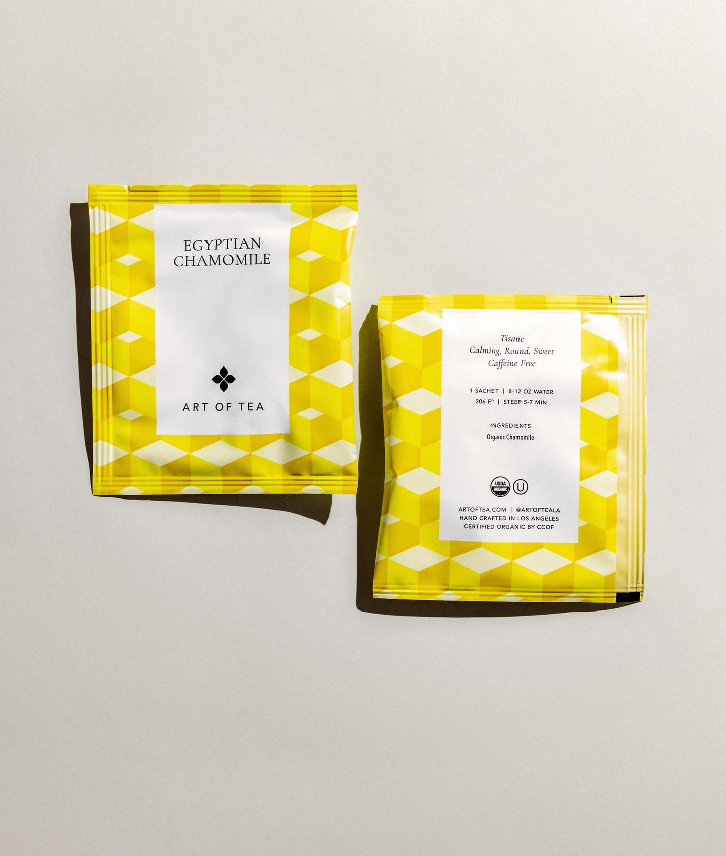 Art of Tea | Organic Egyptian Chamomile Tea Bags - Caffeine Free Herbal Teas | 50 Pyramid Tea Bag Sachets | Chamomile Tea Organic Naturally Decaf Tea