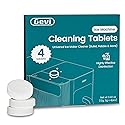 Gevi Ice Maker Cleaning Tablet 4 Uses, Individual Packed for Each Tablet, Organic Citric Acid Cleaner for Universal Ice Machines (4 Uses)
